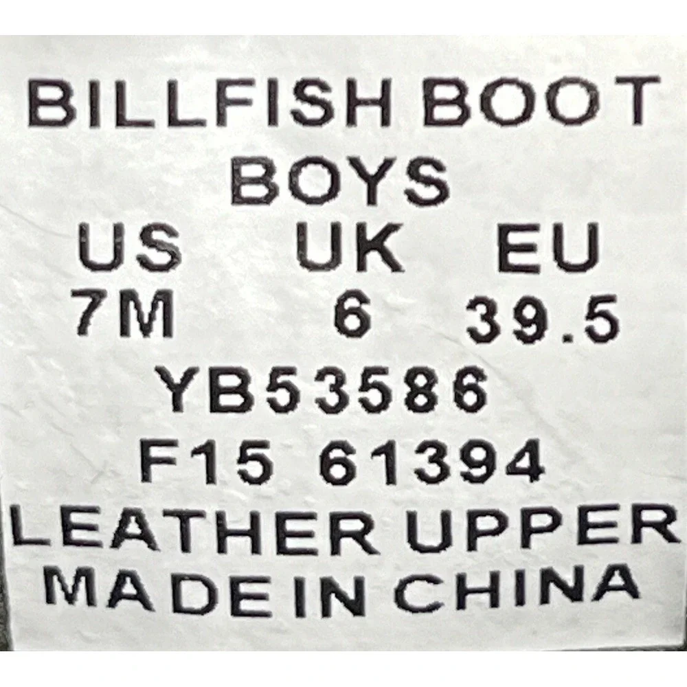Sperry Top Sider Billfish Brown Leather‎ Boots Shoes Boys Size 7M
